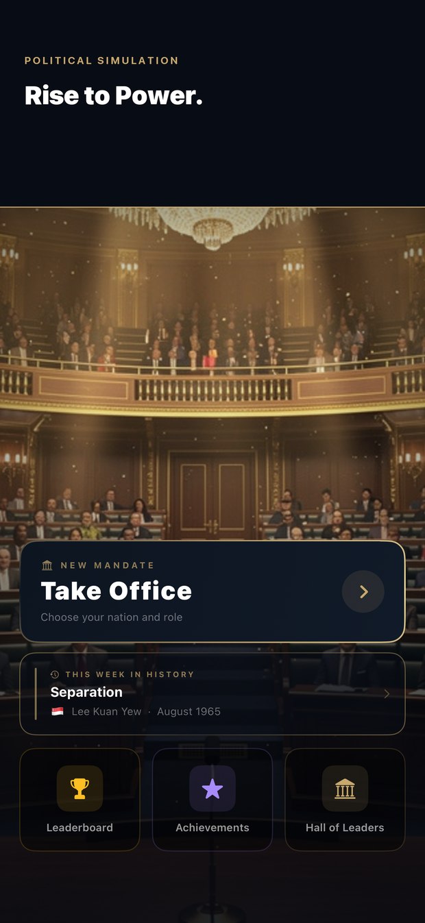 Sovereign main menu